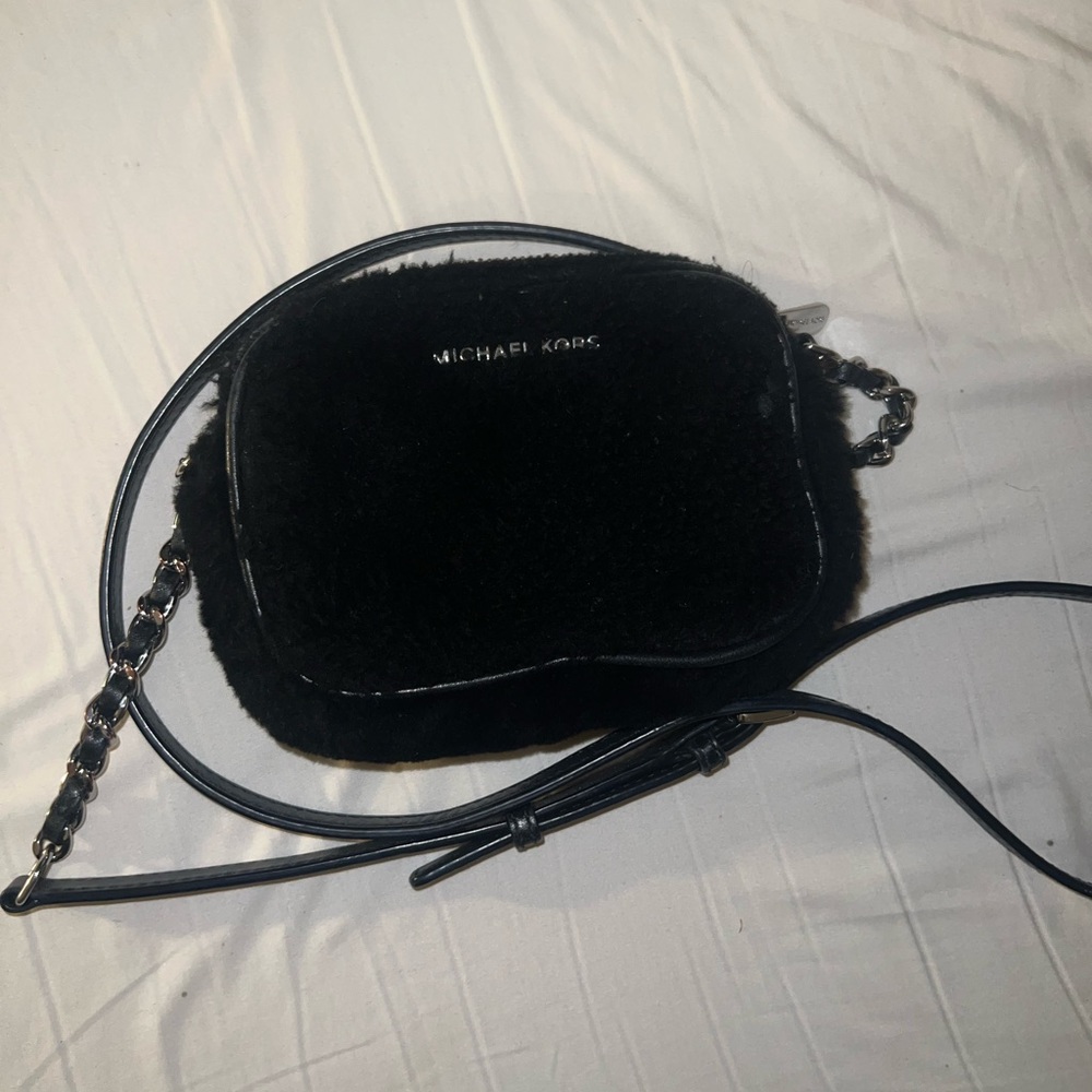 Michael Kors shearling Wool Crossbody Purse Handbag